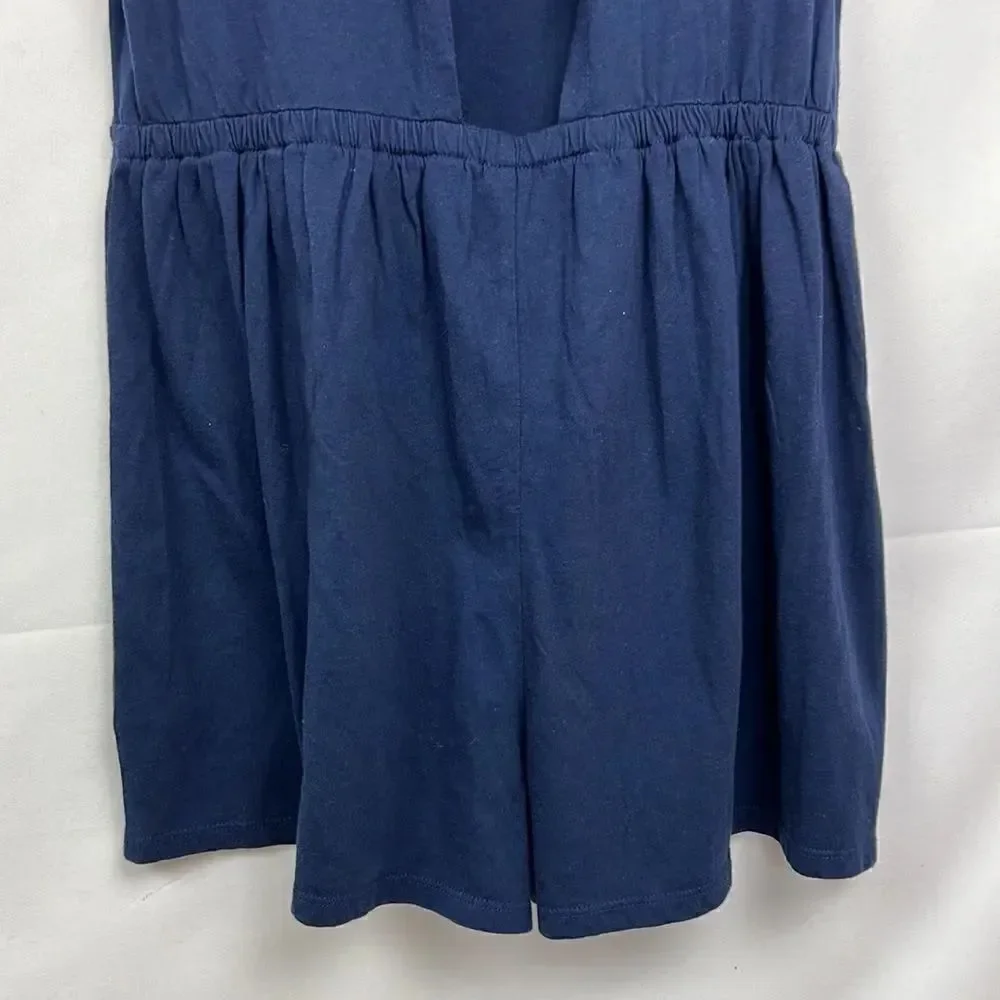Melrose and Market Navy Open back knit girls romper size xl (14/16) EUC
